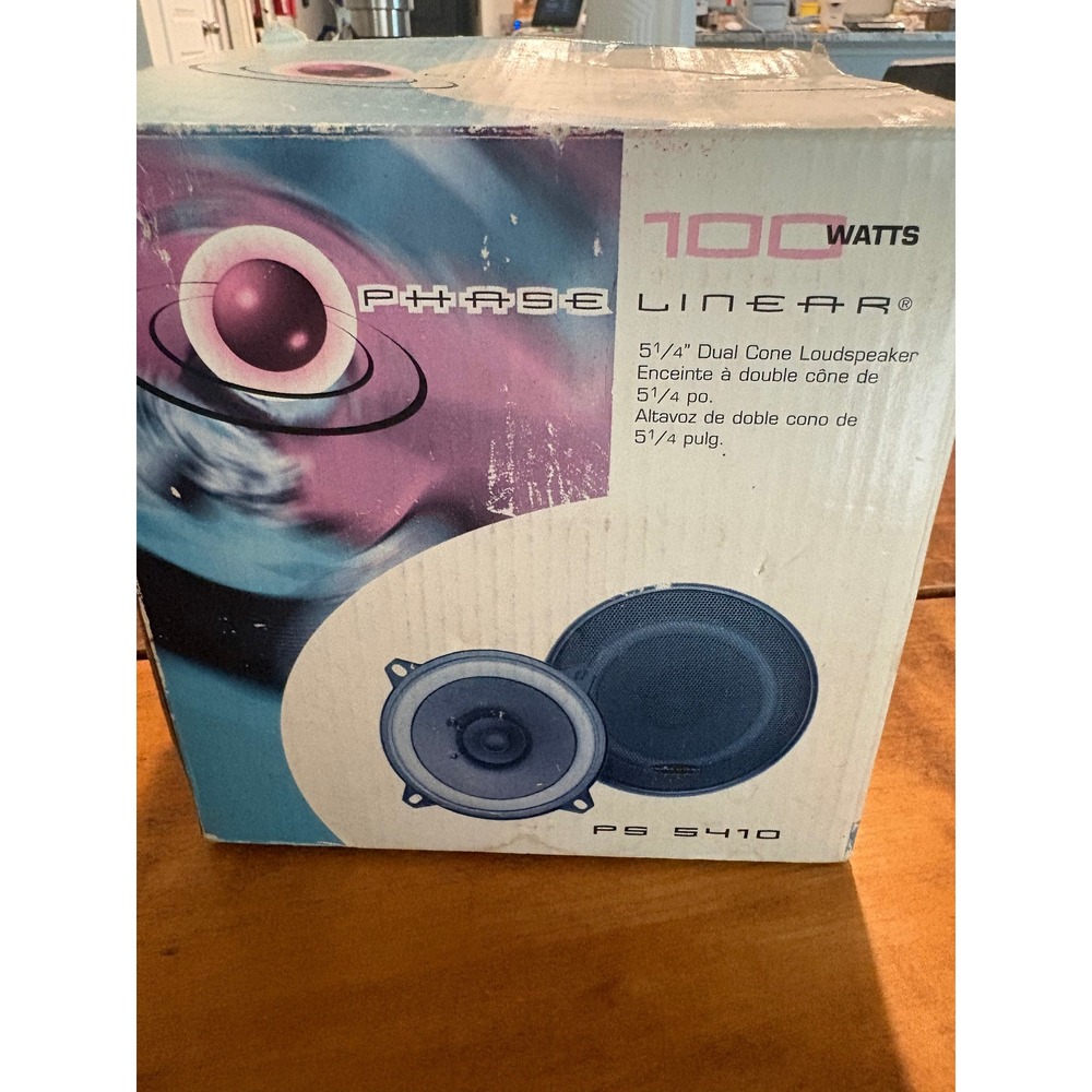 Phase Linear PS 5410 Car Speakers 5.25 Inch Dual Cone 100W Black New Open Box